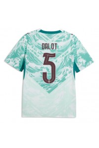 Portugali Diogo Dalot #5 Jalkapallovaatteet Vieraspaita MM-kisat 2026 Lyhythihainen